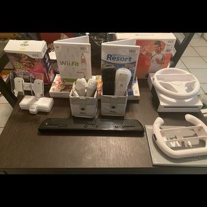 Nintendo Wii with games controls control motion sensor everything works